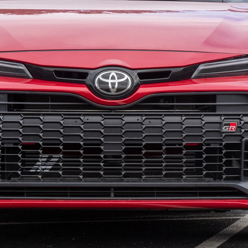 Mishimoto 2023+ Toyota GR Corolla Intercooler & Pipe Kit - Silver Cooler - Red Pipes - Additional View 7