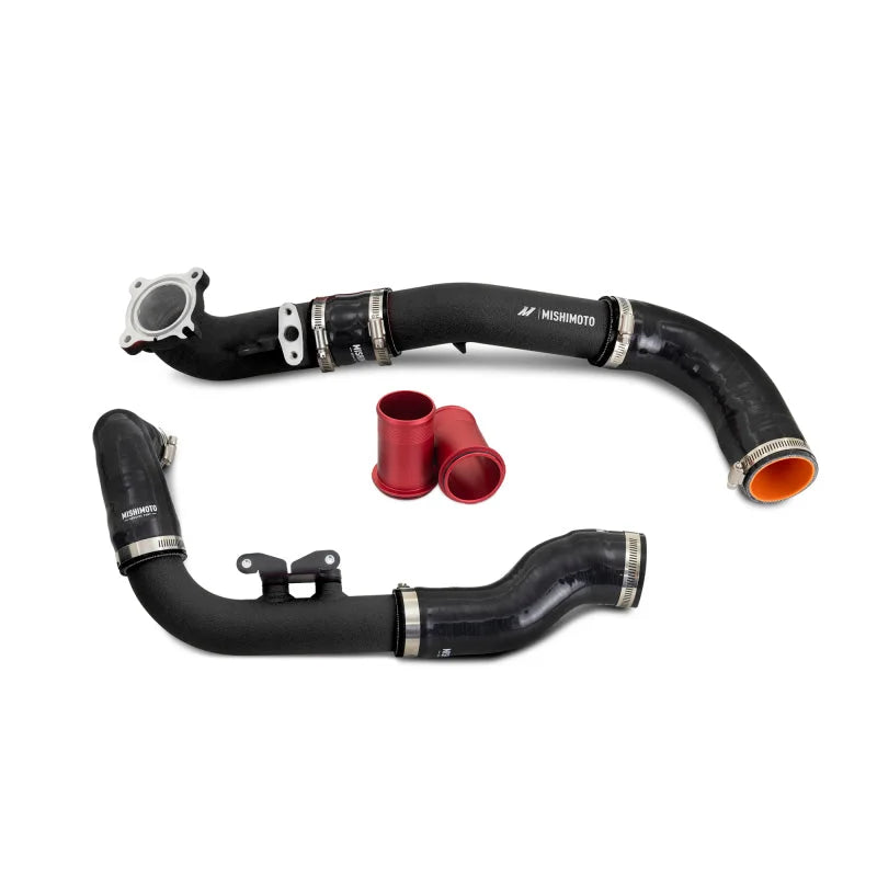 Mishimoto 2023+ Toyota GR Corolla Intercooler Pipe Kit - Micro Wrinkle Black - Installation View