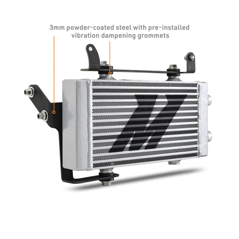 Mishimoto 2023+ Toyota GR Corolla Oil Cooler Kit - Thermostatic - Silver - Side View