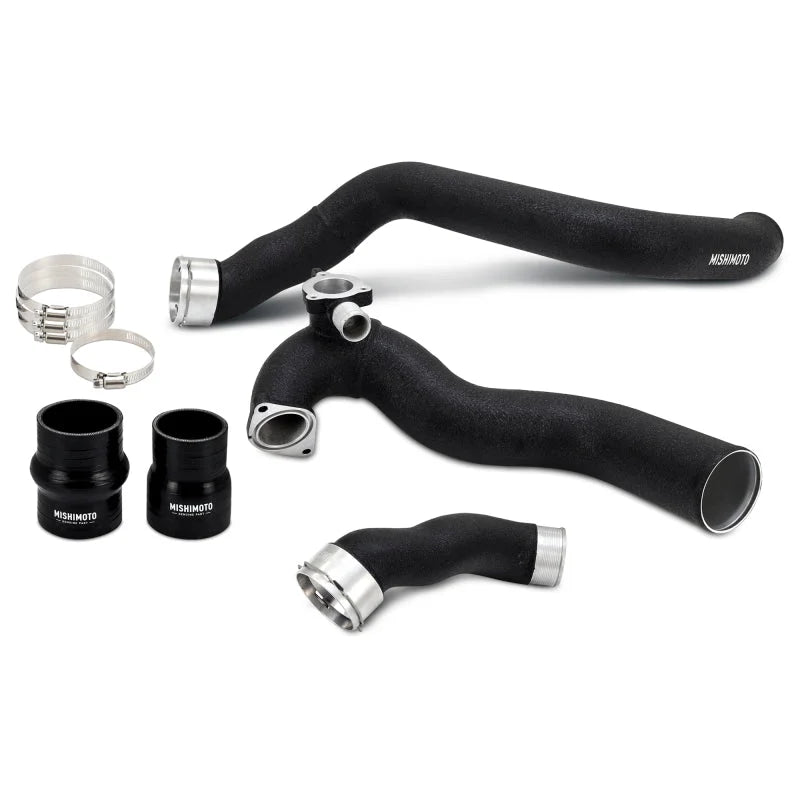 Mishimoto 2024+ Ford Mustang EcoBoost Charge Pipes -  Wrinkle Black - Main Product View
