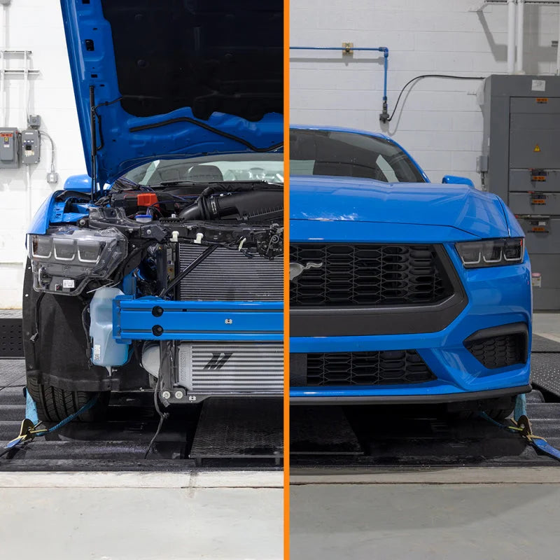 Mishimoto 2024+ Ford Mustang EcoBoost Performance Intercooler -  Silver - Back View