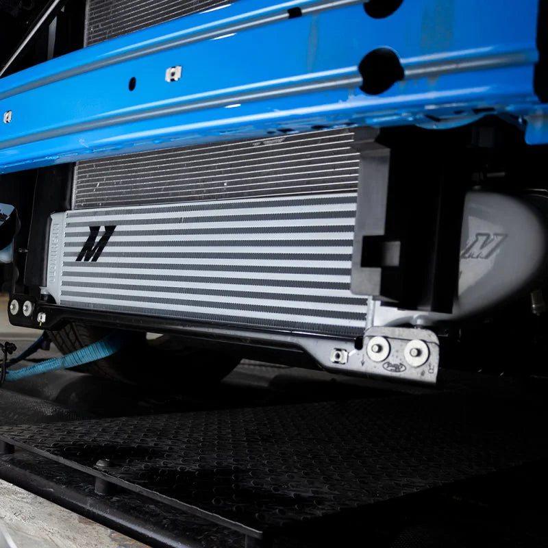 Mishimoto 2024+ Ford Mustang EcoBoost Performance Intercooler -  Silver - Installation View