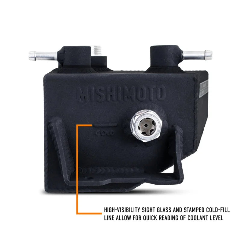 Mishimoto 2024+ Ford Mustang V8/2.3L EcoBoost Expansion Tank - Black - Back View