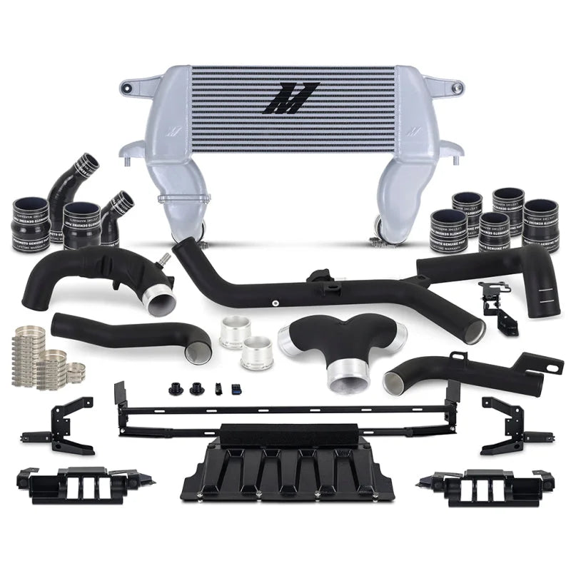 Mishimoto 21+ Ford Bronco 2.7L High Mount INT Kit BK Pipes SL Core - Main Product View