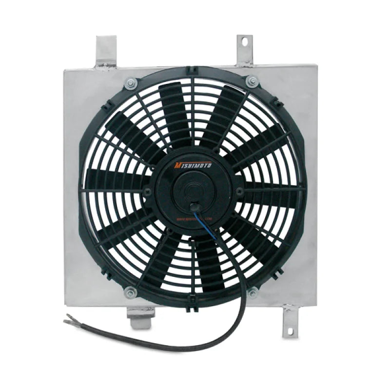Mishimoto 22x18x3.5 Dual Pass Race Radiator Aluminum Fan Shroud Kit - Side View