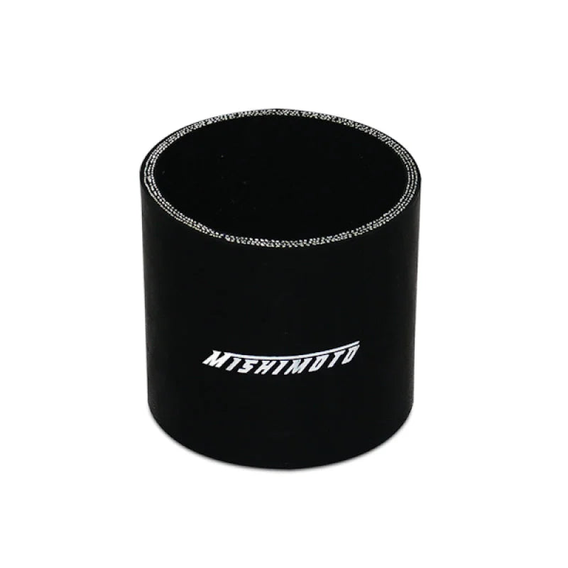Mishimoto 2.5 Inch Black Straight Coupler - Detail View