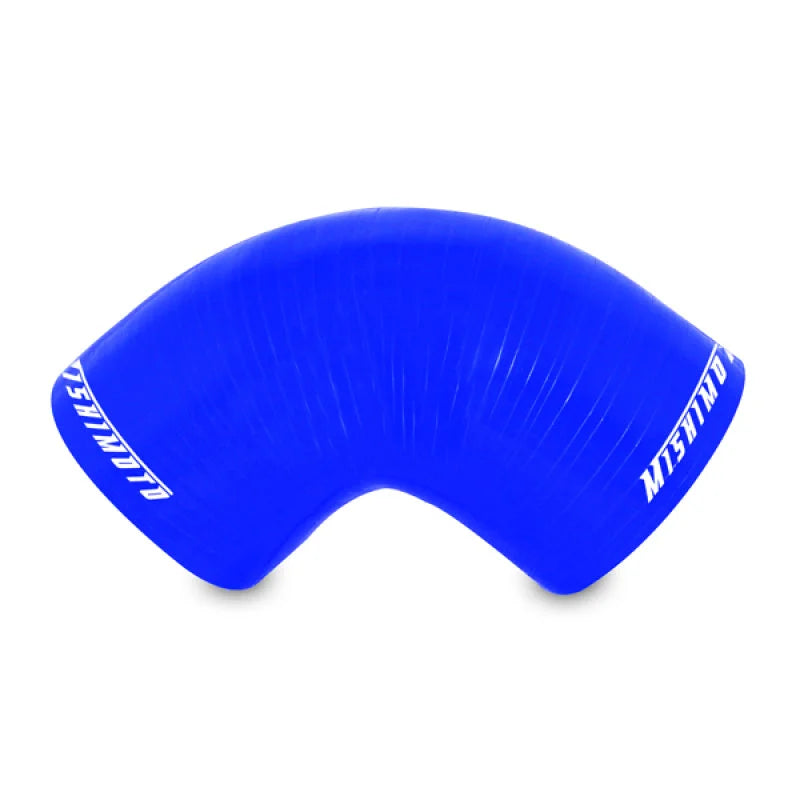 Mishimoto 2.5 Inch Blue 90 Degree Coupler - Side View