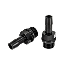 Load image into Gallery viewer, Mishimoto 2pcs M16x1.5 3/8in Aluminum Catch Can Fitting Black - Side View