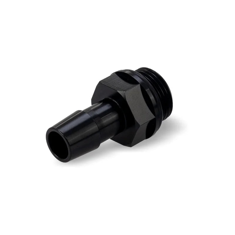 Mishimoto 2pcs. M20x1.5 1/2in Aluminum Catch Can Fittings - Black - Back View