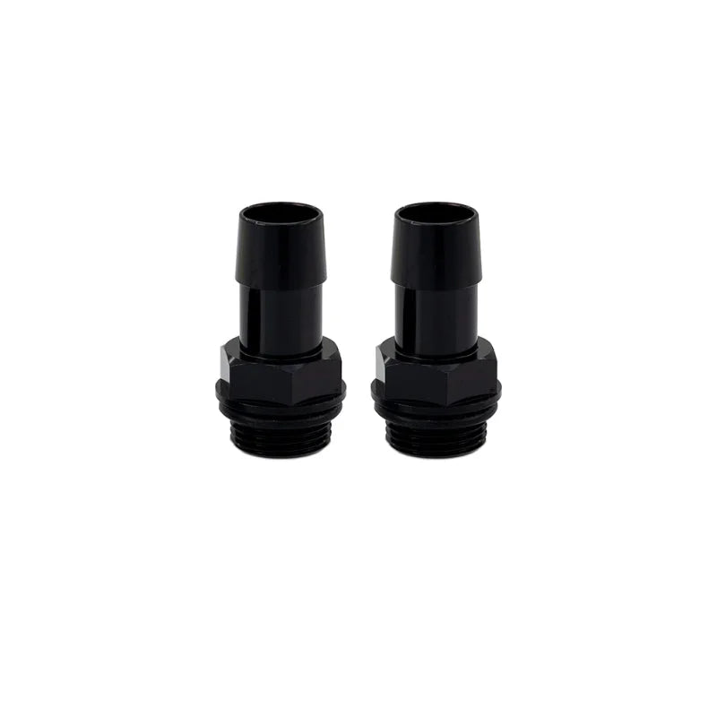 Mishimoto 2pcs. M20x1.5 5/8in Aluminum Catch Can Fittings - Black - Back View