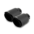 Load image into Gallery viewer, Mishimoto 2x Carbon Fiber Muffler Tip 2.5in Inlet 3.5in Outlet Black - Main Product View