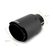 Load image into Gallery viewer, Mishimoto 2x Carbon Fiber Muffler Tip 2.5in Inlet 3.5in Outlet Black - Installation View