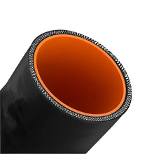Load image into Gallery viewer, Mishimoto 3.0in Black Silicone Coupler w/ 1/8in NPT Bung - Back View