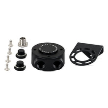Load image into Gallery viewer, Mishimoto 3/4 - 16 Thread Remote Oil Filter Mount - Black - Main Product View