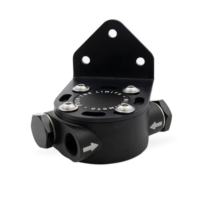 Mishimoto 3/4 - 16 Thread Remote Oil Filter Mount - Black - Additional View 5