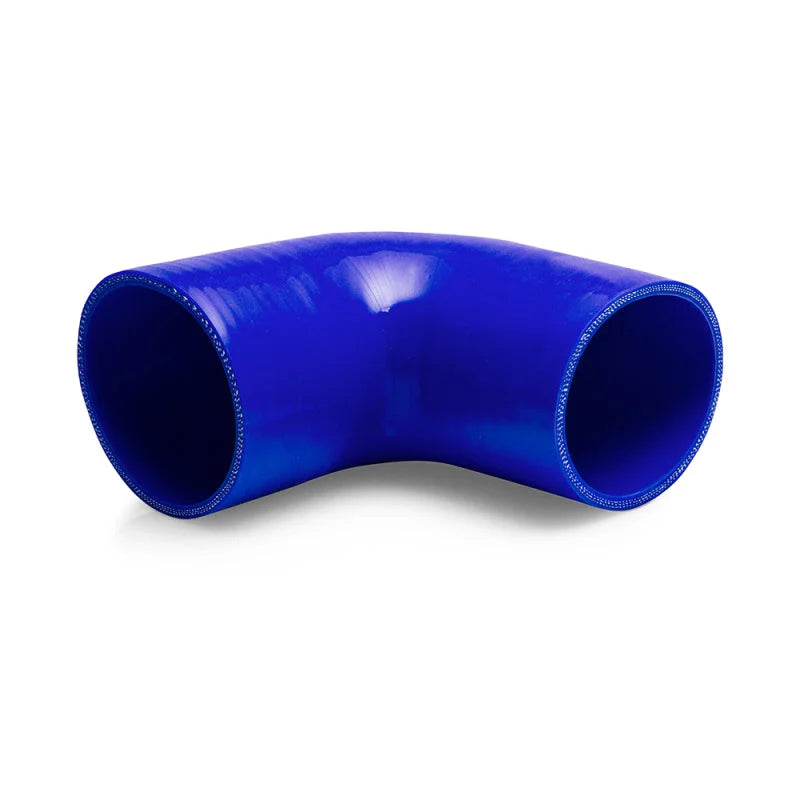 Mishimoto 3.5in. 90 Degree Coupler - Blue - Side View