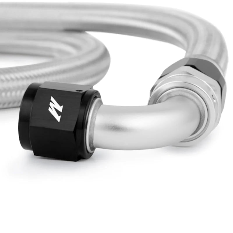 Mishimoto 5 Ft Stainless Steel Braided Hose w/ -10AN Fittings - Side View