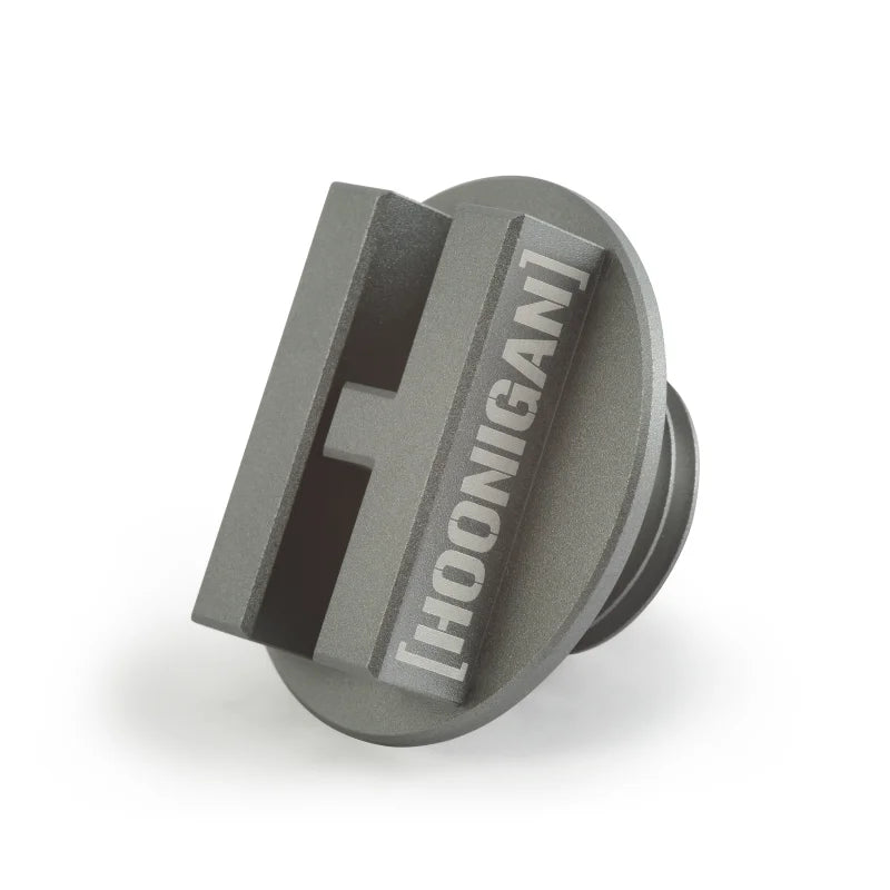 Mishimoto 87-01 Ford Mustang Hoonigan Oil Filler Cap - Silver - Side View