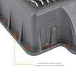 Load image into Gallery viewer, Mishimoto 89-10 Powerstroke E4OD 4R100 5R110 Trans Pan Cast GR - Back View