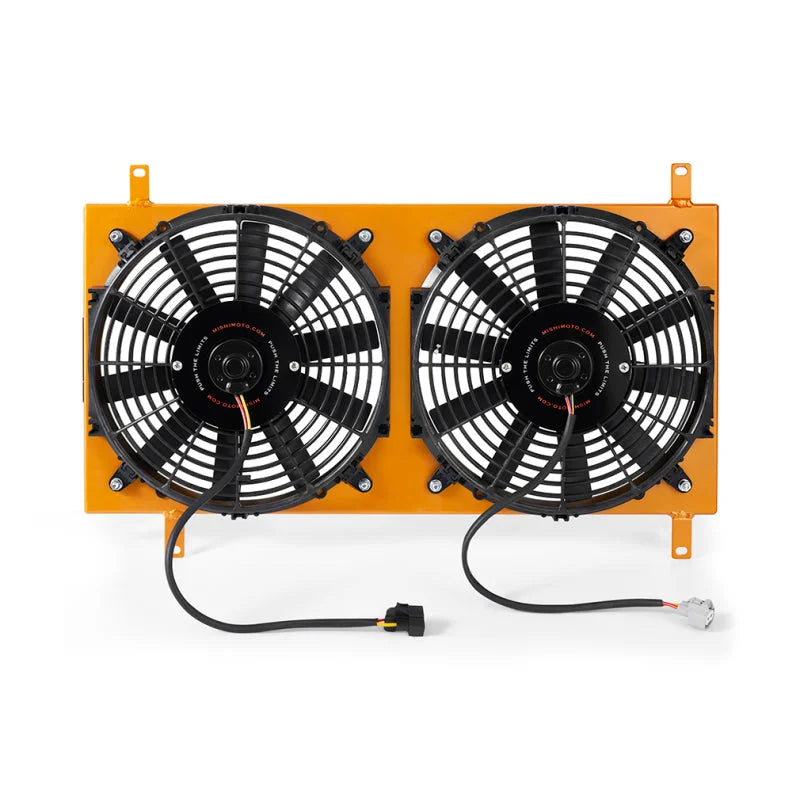 Mishimoto 90-97 Mazda Miata Aluminum Fan Shroud Gold - Main Product View