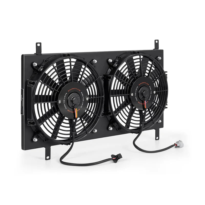 Mishimoto 90-97 Mazda Miata Aluminum Fan Shroud Kit - Black - Side View