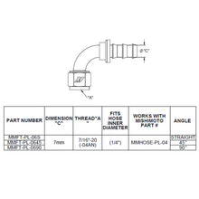 Load image into Gallery viewer, Mishimoto 90-Degree Push Lock Fitting - 4AN - Side View