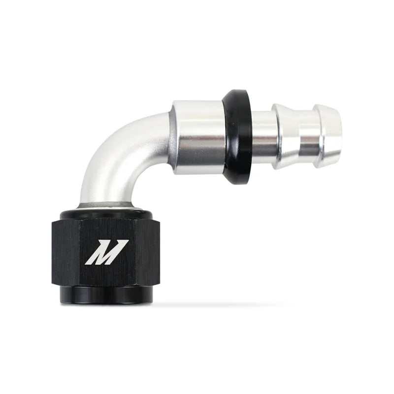 Mishimoto 90 Degree Push Lock Fitting - 8AN - Main Product View