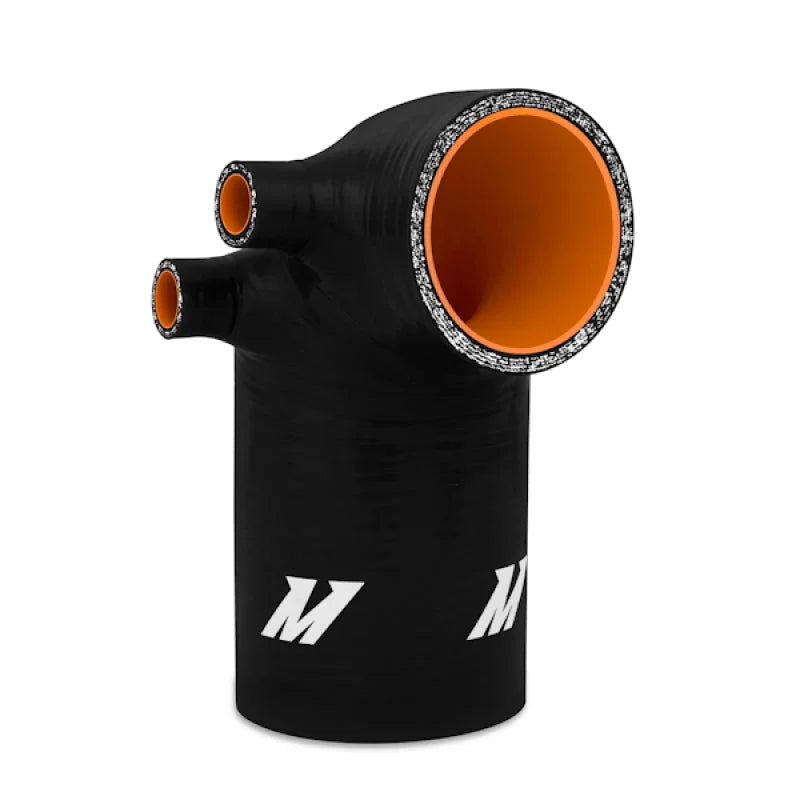Mishimoto 92-99 BMW E36 (325/328/M3) w/ 3.5in HFM Black Silicone Intake Boot - Side View