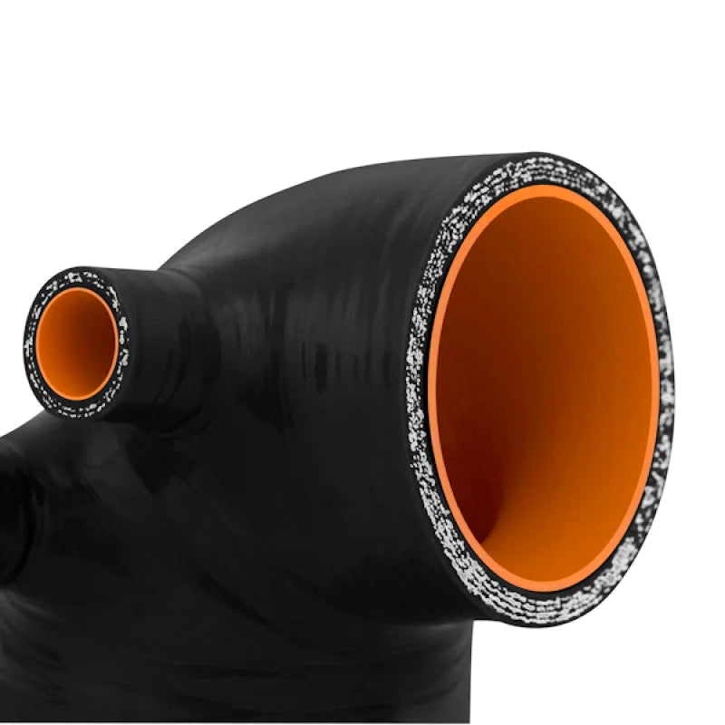 Mishimoto 92-99 BMW E36 (325/328/M3) w/ 3.5in HFM Black Silicone Intake Boot - Detail View