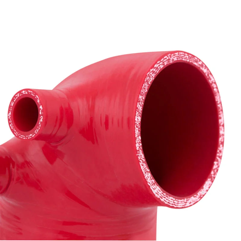 Mishimoto 92-99 BMW E36 (325/328/M3) w/ 3.5in HFM w/o ASC Red Silicone Intake Boot - Detail View