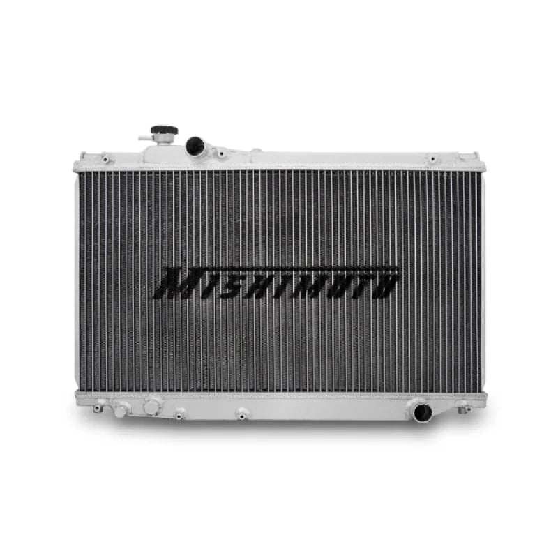 Mishimoto 93-98 Toyota Supra 3 Row Turbo Manual X-LINE (Thicker Core) Aluminum Radiator - Installation View