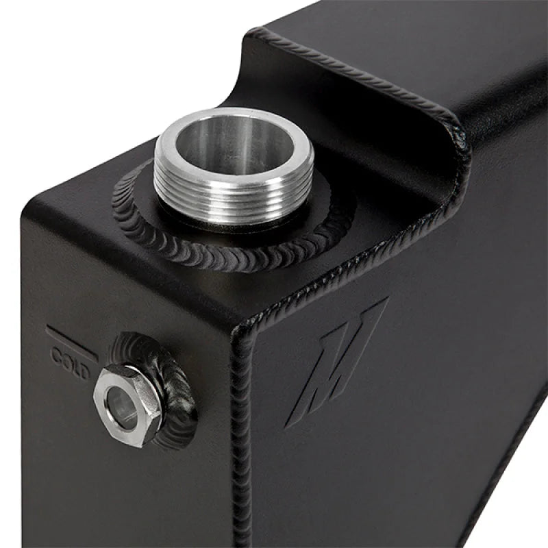 Mishimoto 99-03 Ford 7.3L Powerstroke Aluminum Degas Tank - Micro-Wrinkle Black - Back View