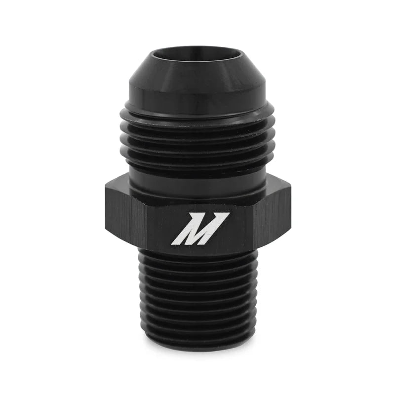 Mishimoto Aluminum -8AN to 1/4 NPT Fitting - Black - Main Product View