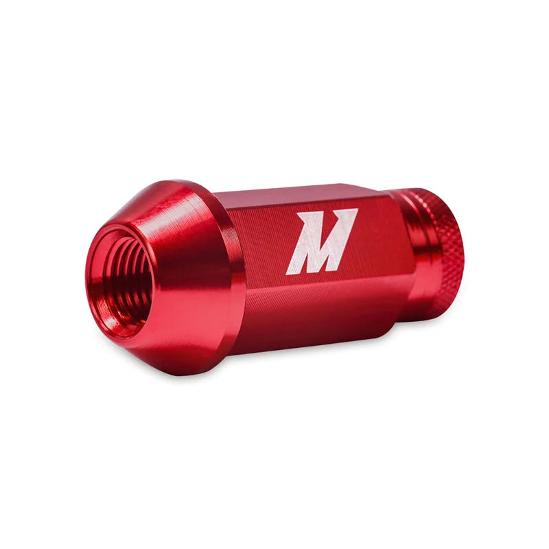 Mishimoto Aluminum Locking Lug Nuts 1/2 X 20 23pc Set Red - Side View