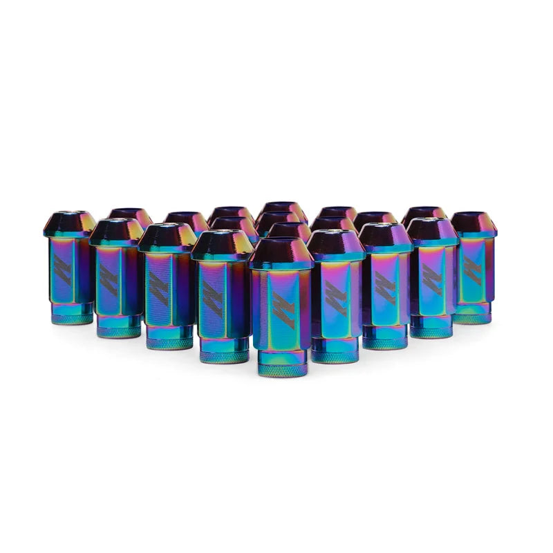 Mishimoto Aluminum Locking Lug Nuts M12x1.5 20pc Set Neo Chrome - Installation View