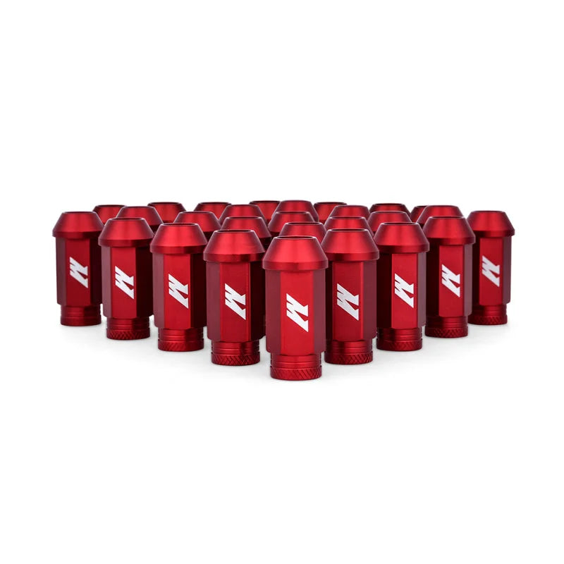 Mishimoto Aluminum Locking Lug Nuts M12x1.5 27pc Set Red - Side View