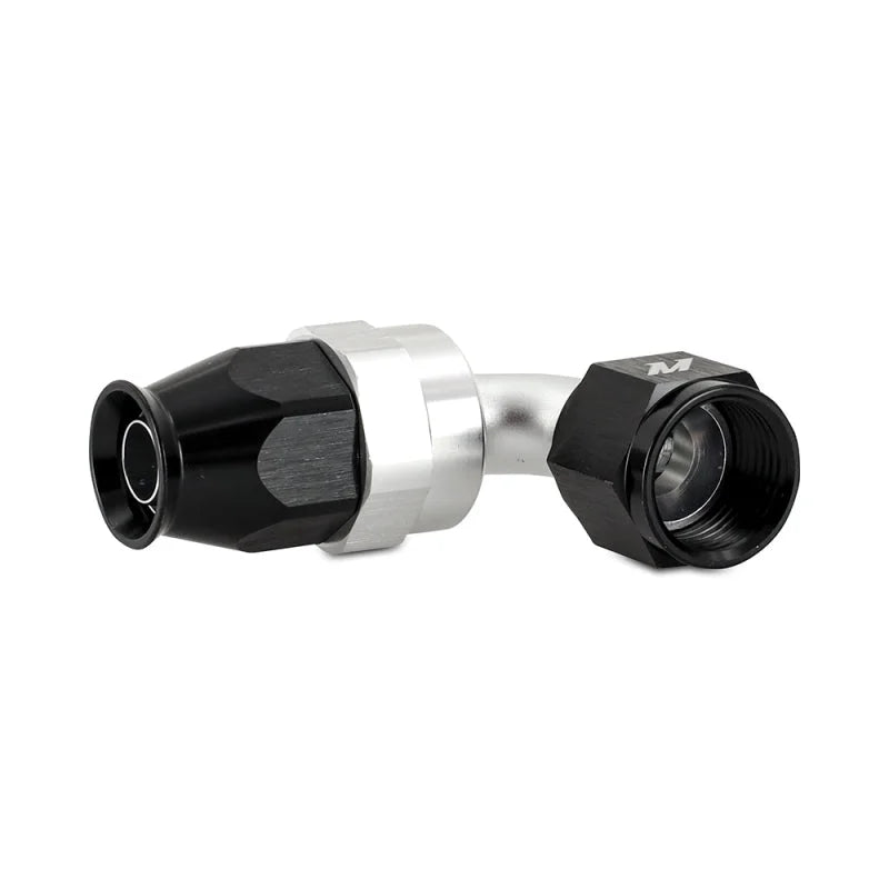 Mishimoto Aluminum PTFE -6AN 90 Degree Fitting Black - Side View