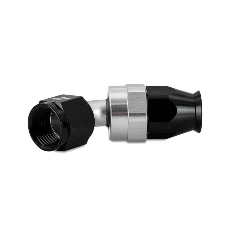 Mishimoto Aluminum PTFE -8AN 45 Degree Fitting Black - Side View