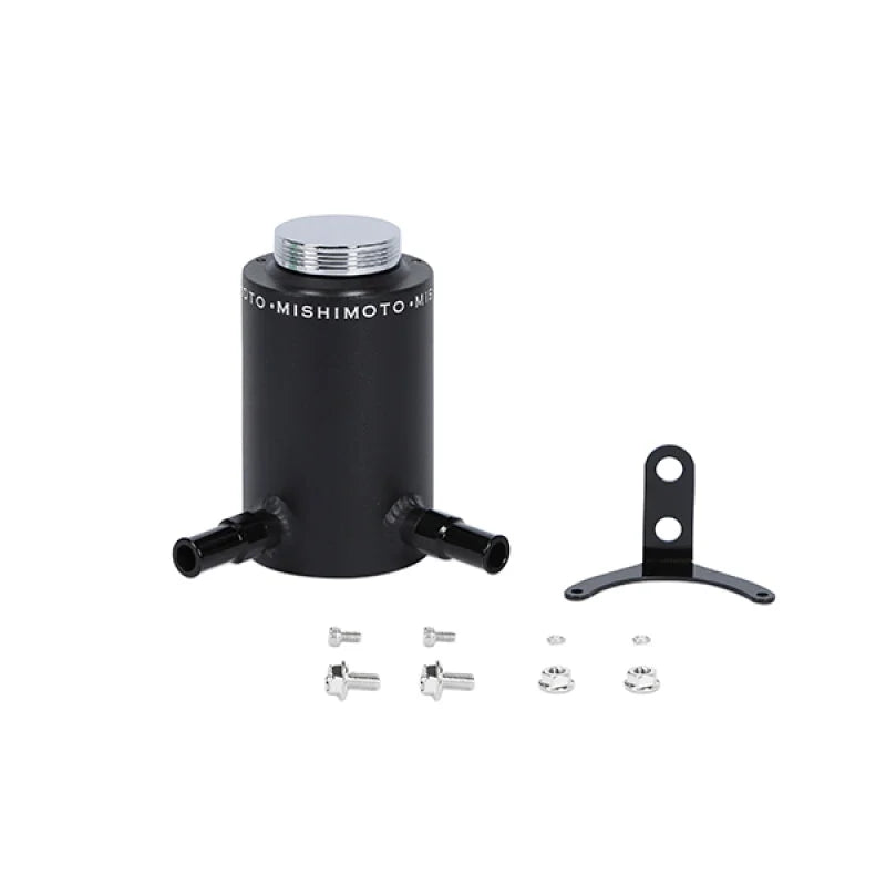 Mishimoto Aluminum Power Steering Reservoir Tank - Wrinkle Black - Main Product View
