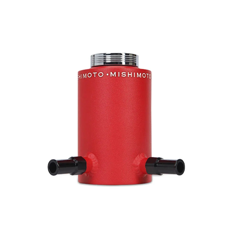 Mishimoto Aluminum Power Steering Reservoir Tank - Wrinkle Red - Back View