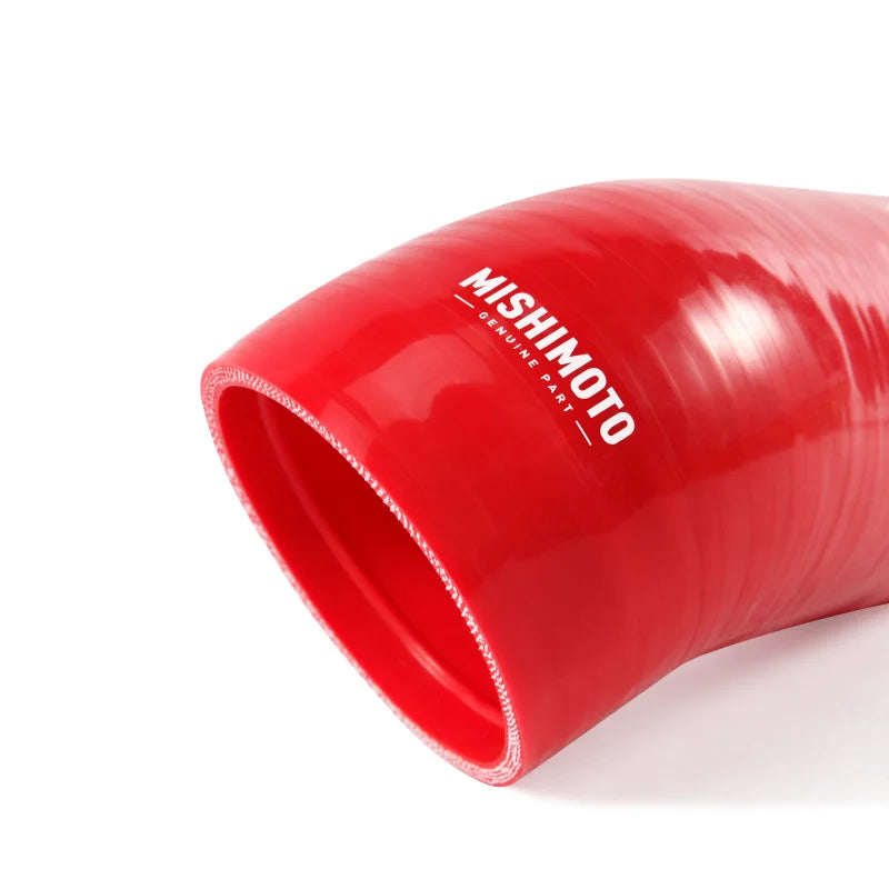 Mishimoto BMW E90/E92 w/ N52 Engine Red Silicone Intake Boot - Side View