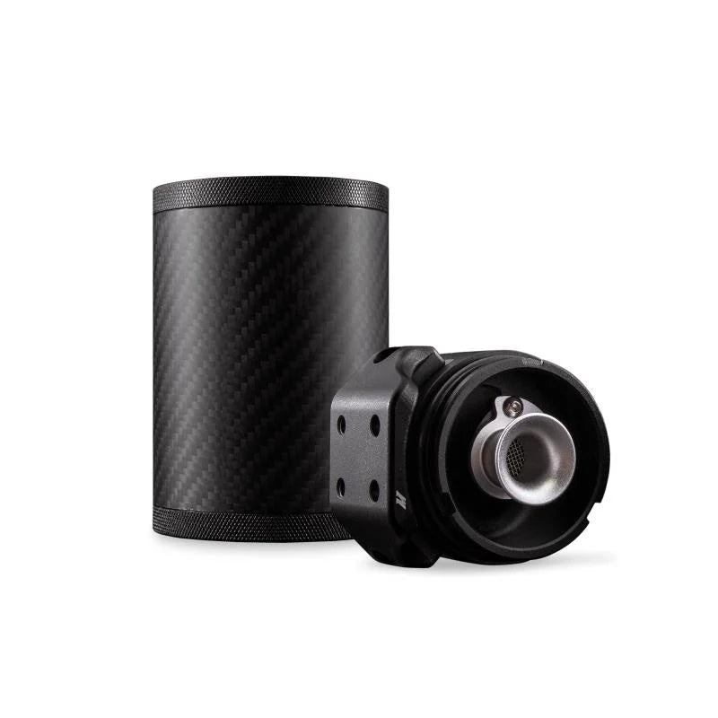 Mishimoto Carbon Fiber Baffled Oil Catch Can - Back View