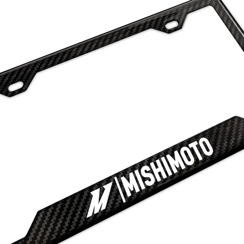 Mishimoto Carbon Fiber License Plate Frame - Gloss - Side View