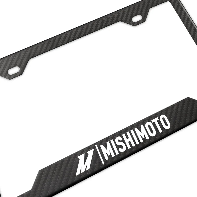 Mishimoto Carbon Fiber License Plate Frame - Matte - Side View