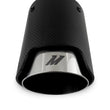 Load image into Gallery viewer, Mishimoto Carbon Fiber Muffler Tip 2.5in Inlet 3.5in Outlet Polished - Side View