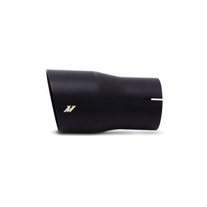 Mishimoto Clamo-On Single Wall Exhaust Tip 5in Outlet - Black - Main Product View