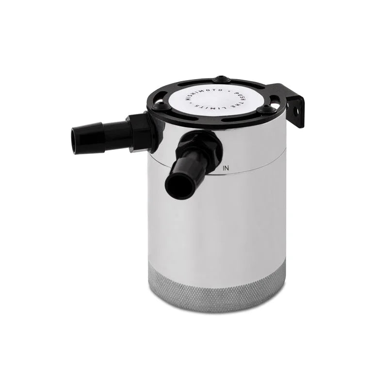 Mishimoto Compact Baffled Oil Catch Can - 2-Port - Polished - Main Product View