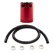 Load image into Gallery viewer, Mishimoto Compact Baffled Oil Catch Can - 2-Port - Red - Side View