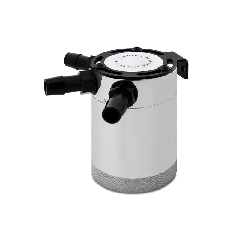 Mishimoto Compact Baffled Oil Catch Can - 3-Port - Polished - Main Product View