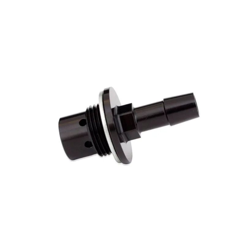 Mishimoto Compact Baffled Oil Catch Can Petcock Drain Kit w/ Metal Drain Fitting - Side View
